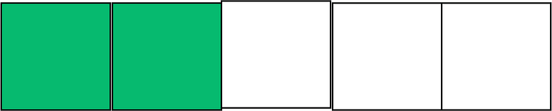 Green Rectangle Fraction 2:5