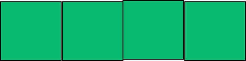 Green Rectangle Fraction 4:4