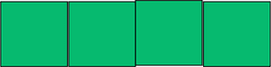 Green Rectangle Fraction 4:4
