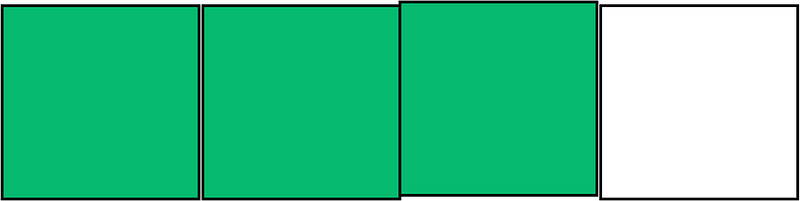 Green Rectangle Fraction 3:4