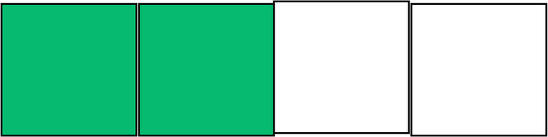 Green Rectangle Fraction 2:4