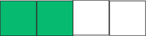 Green Rectangle Fraction 2:4