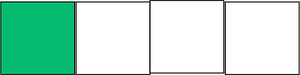 Green Rectangle Fraction 1:4