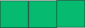 Green Rectangle Fraction 3:3