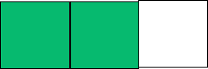 Green Rectangle Fraction 2:3