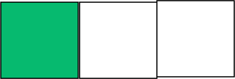 Green Rectangle Fraction 1:3