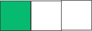 Green Rectangle Fraction 1:3