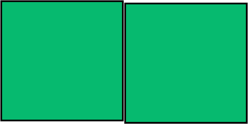 Green Rectangle Fraction 2:2