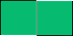 Green Rectangle Fraction 2:2