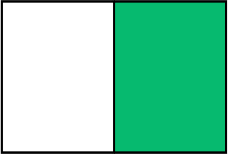 Green Rectangle Fraction 1:2
