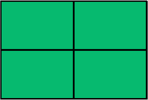 Green Rectangle Fraction 4:4
