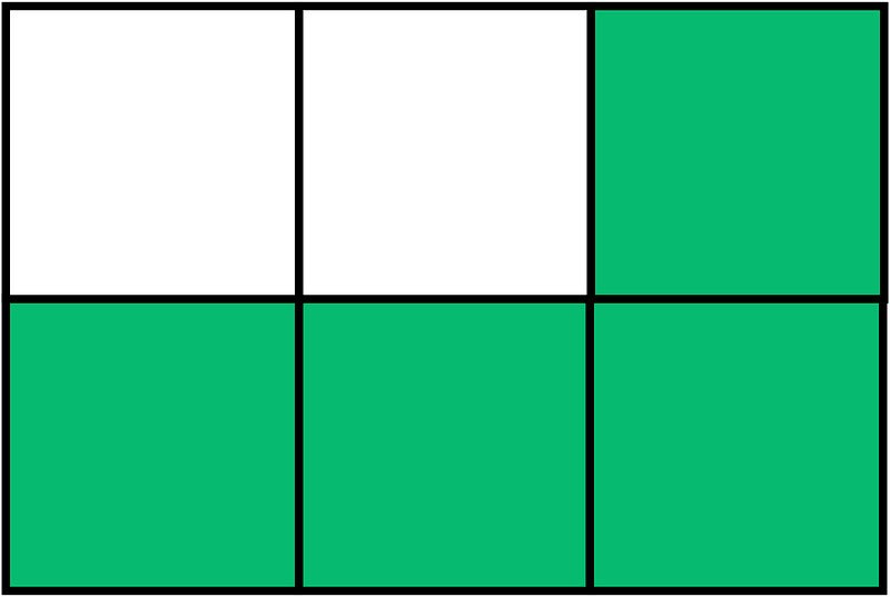 Green Rectangle Fraction 4:6