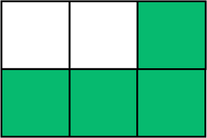 Green Rectangle Fraction 4:6