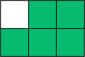 Green Rectangle Fraction 5:6