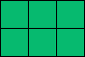 Green Rectangle Fraction 6:6