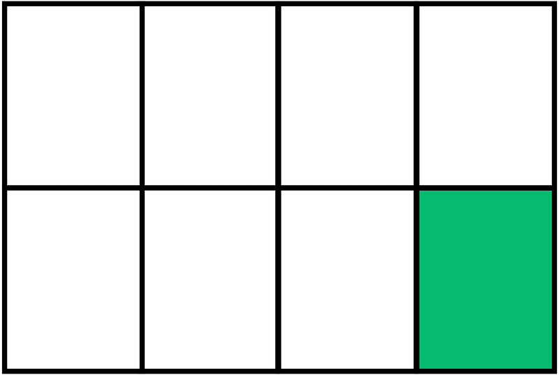 Green Rectangle Fraction 1:8