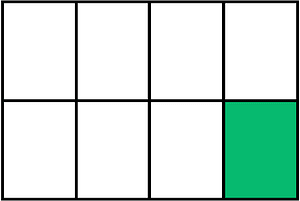 Green Rectangle Fraction 1:8