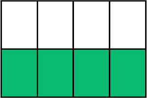Green Rectangle Fraction 4:8