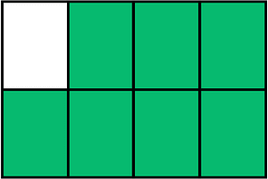 Green Rectangle Fraction 7:8