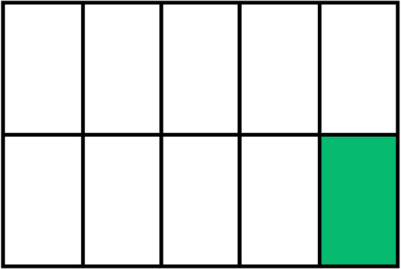 Green Rectangle Fraction 1:10