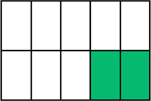 Green Rectangle Fraction 2:10
