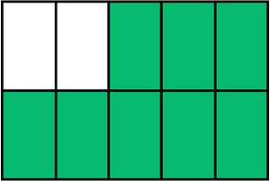 Green Rectangle Fraction 8:10