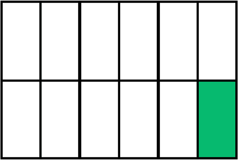 Green Rectangle Fraction 1:12