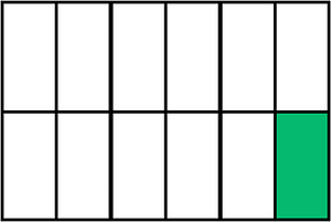 Green Rectangle Fraction 1:12