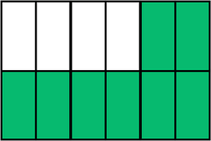 Green Rectangle Fraction 8:12