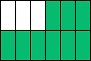 Green Rectangle Fraction 9:12