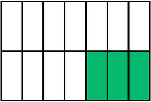 Green Rectangle Fraction 3:14