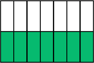 Green Rectangle Fraction 7:14