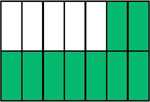 Green Rectangle Fraction 9:14