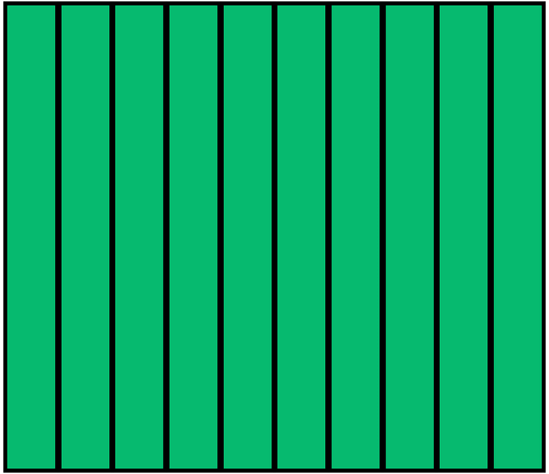 Green Rectangle Fraction 10:10