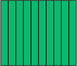 Green Rectangle Fraction 10:10