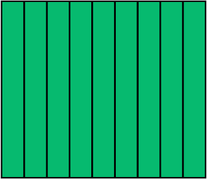 Green Rectangle Fraction 9:9