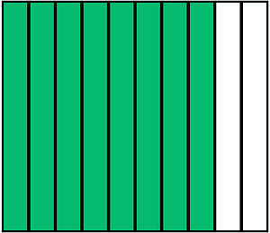 Green Rectangle Fraction 8:10