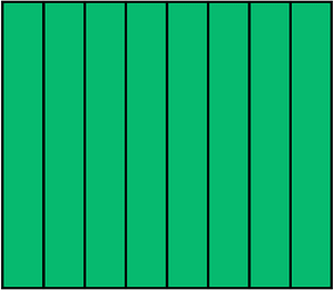 Green Rectangle Fraction 8:8