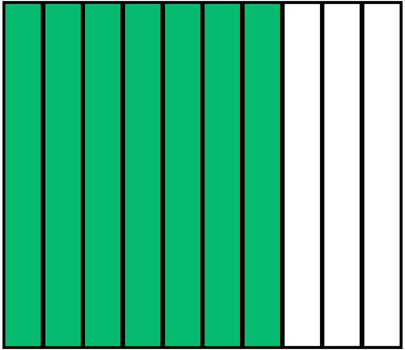 Green Rectangle Fraction 7:10