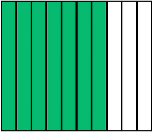 Green Rectangle Fraction 7:10
