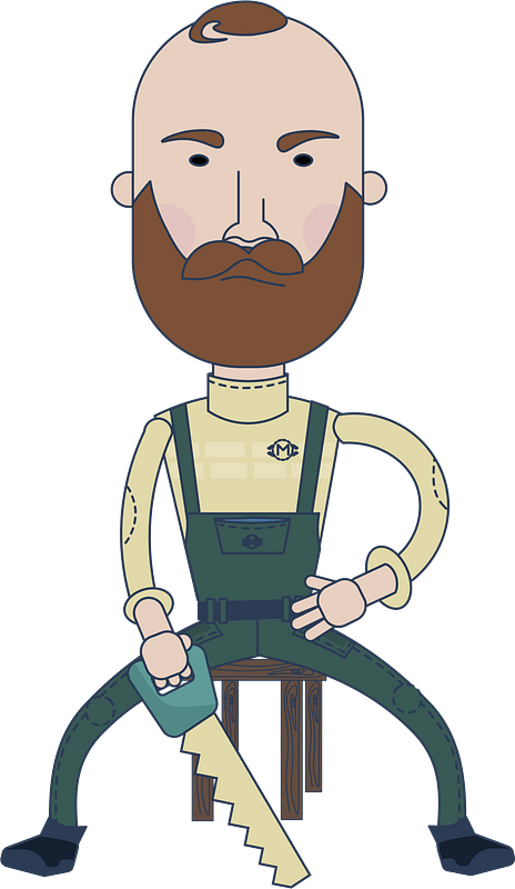 Handyman with a saw