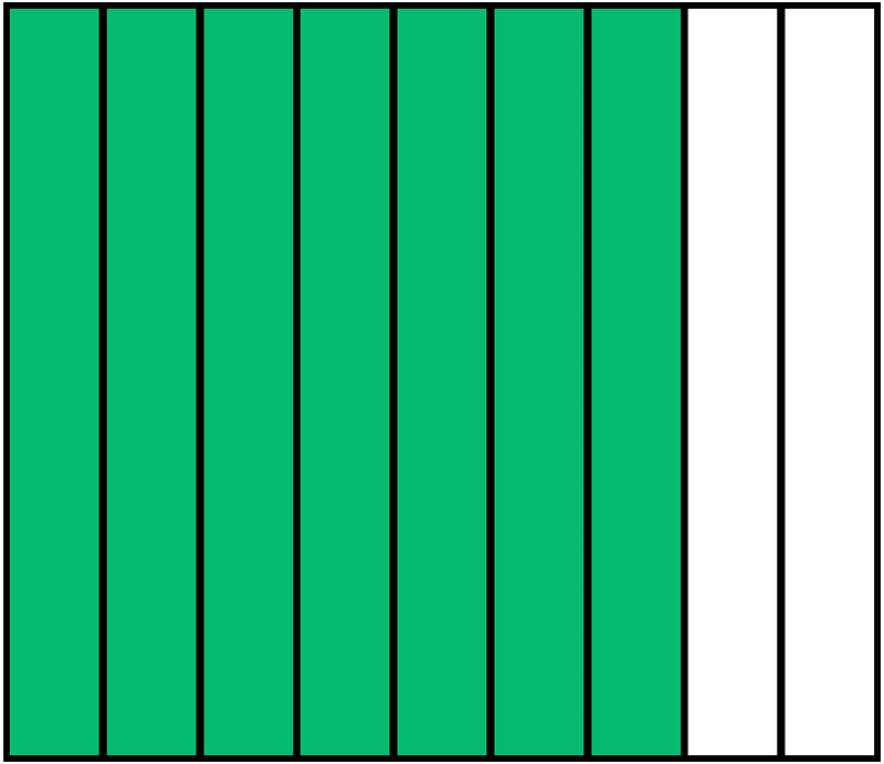 Green Rectangle Fraction 7:9