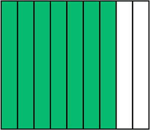 Green Rectangle Fraction 7:9