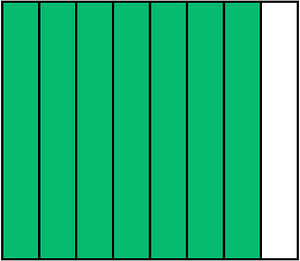 Green Rectangle Fraction 7:8