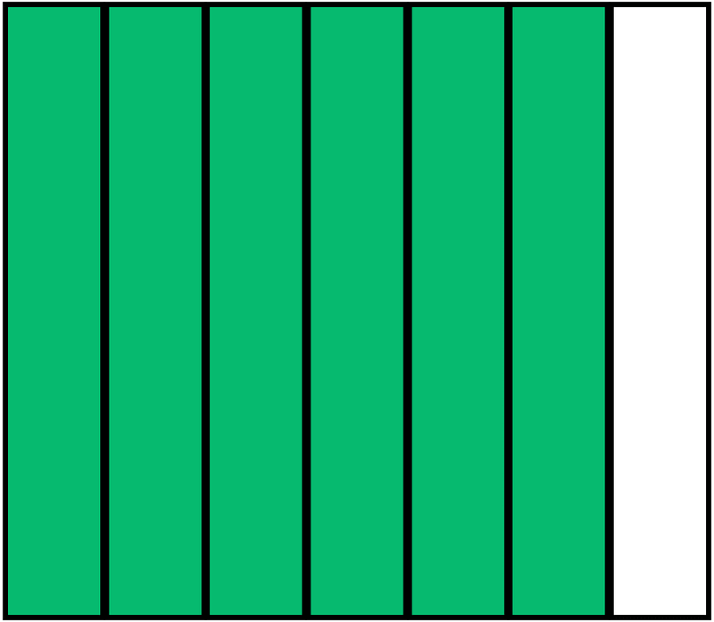 Green Rectangle Fraction 6:7