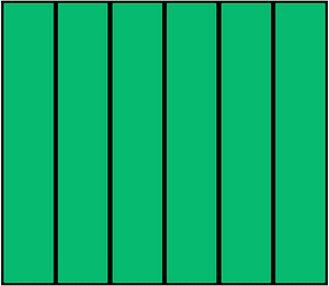 Green Rectangle Fraction 6:6