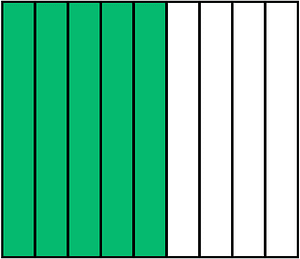 Green Rectangle Fraction 5:9