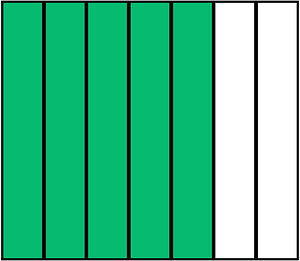 Green Rectangle Fraction 5:7