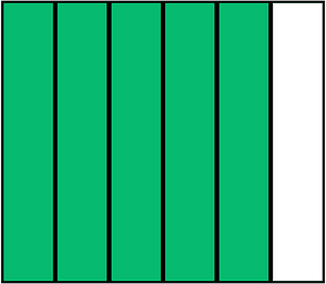 Green Rectangle Fraction 5:6