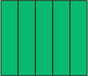 Green Rectangle Fraction 5:5